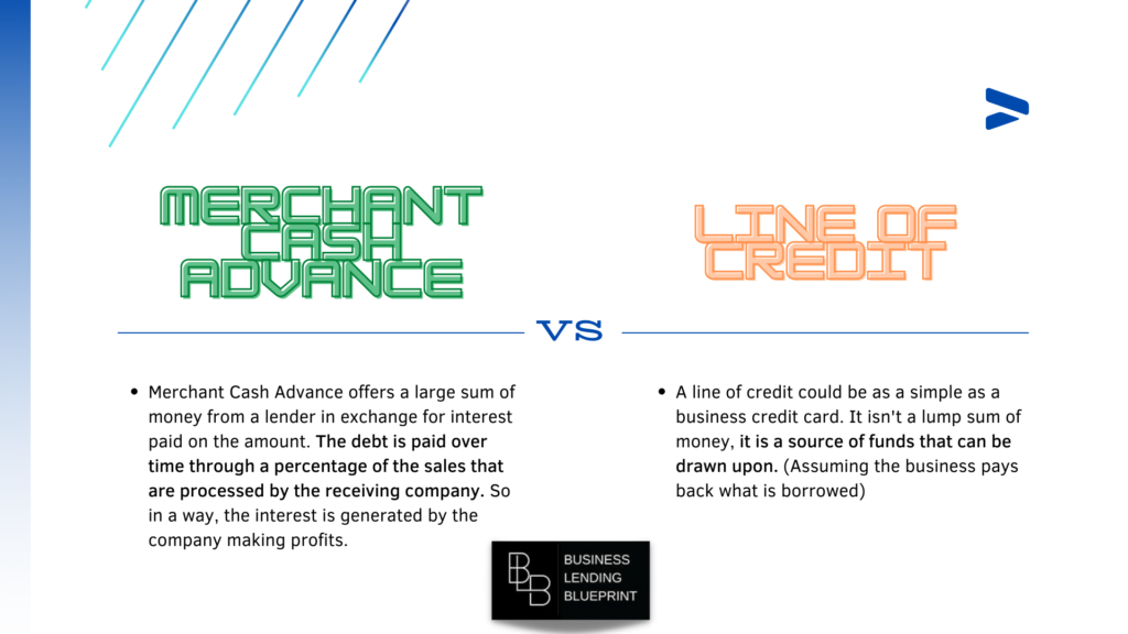Merchant Cash Advance vs line of credit